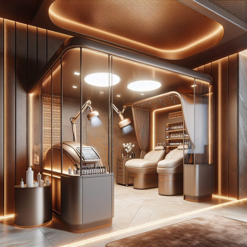 Professional spray tan booth equipment