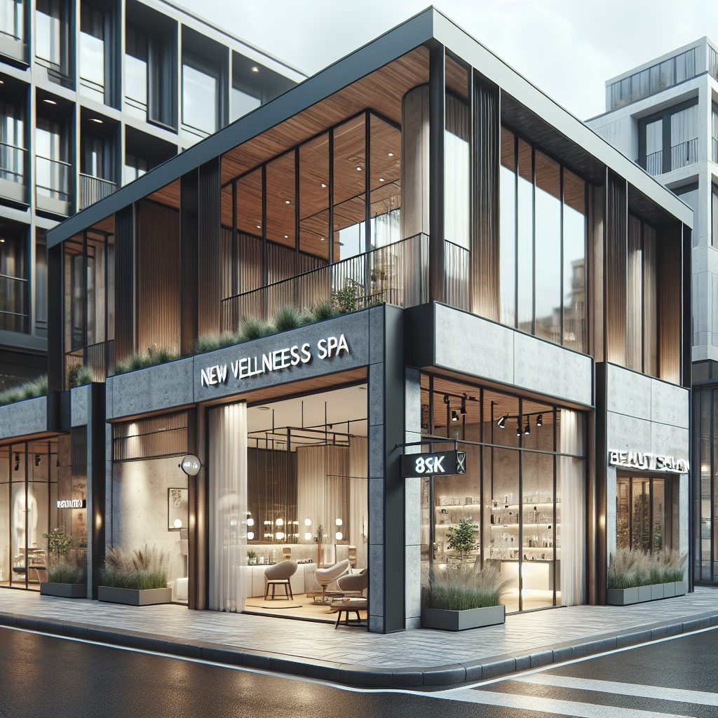 Storefront of a modern wellness spa